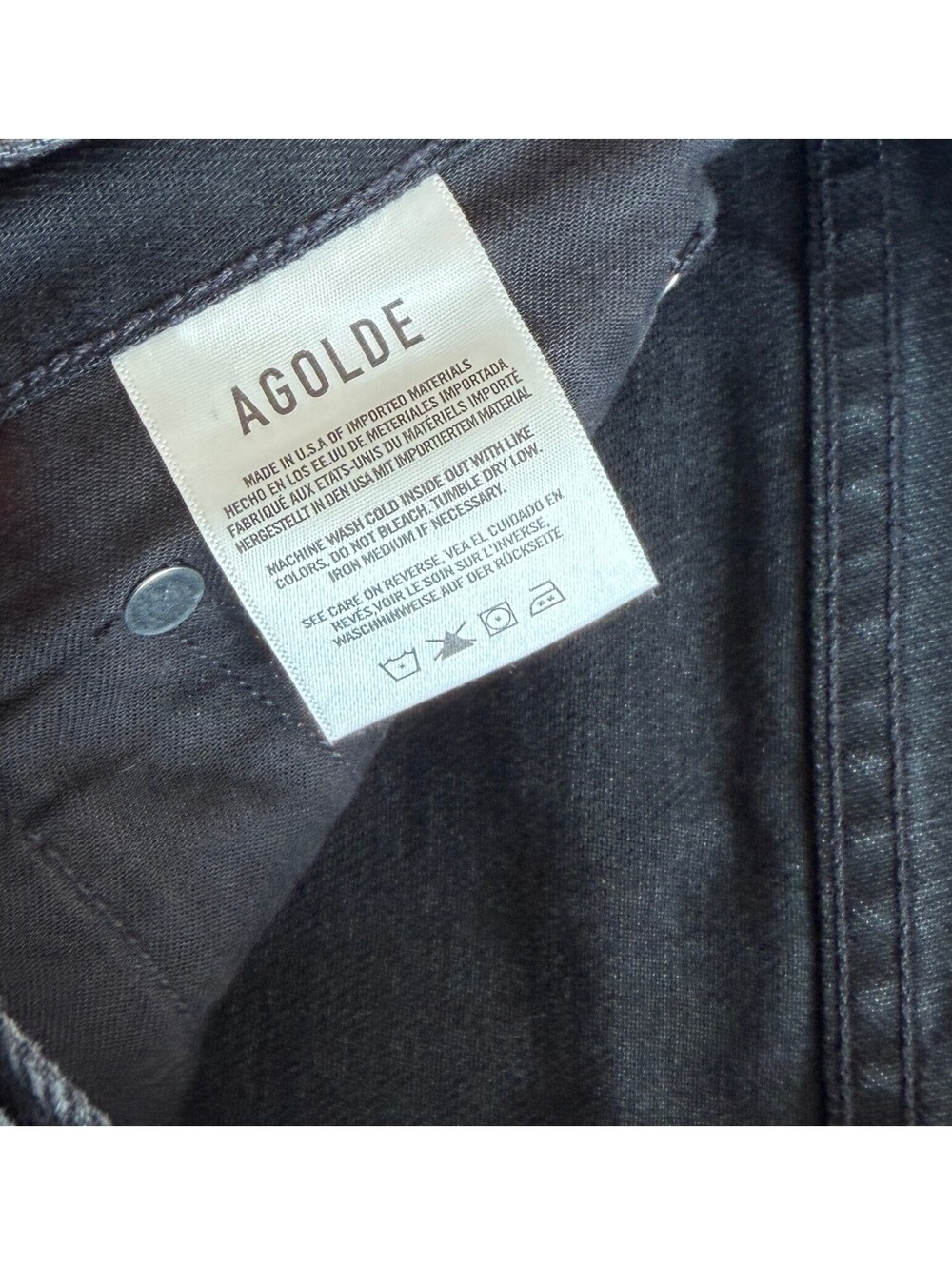 AGOLDE Cherie Distressed Jeans Black Women’s Size 27 - Picture 9 of 9